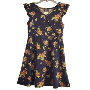 Pink & Violet Girl's Floral Faux Wrap Dress S 6/6X